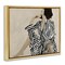 Stupell Industries Stylish Woman in Thought Floater Framed Canvas Wall Art Design by Design Fabrikken